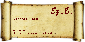 Szives Bea névjegykártya